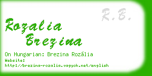 rozalia brezina business card