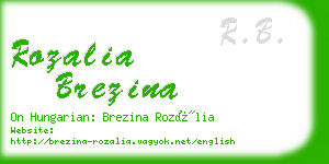 rozalia brezina business card